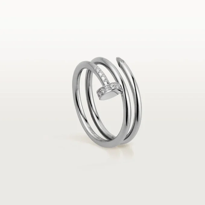 Juste Un Clou-ring – hvitt gull, diamanter – Cartier