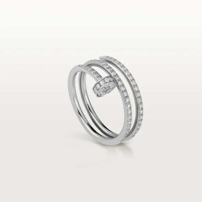 Juste Un Clou-ring – hvitt gull, diamanter – Cartier