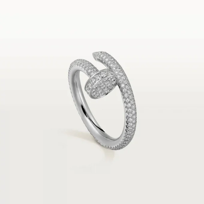 Juste Un Clou-ring – hvitt gull, diamanter – Cartier
