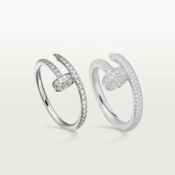 Juste Un Clou-ring – hvitt gull, diamanter – Cartier