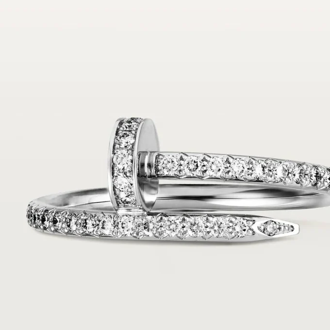 Juste Un Clou-ring – hvitt gull, diamanter – Cartier