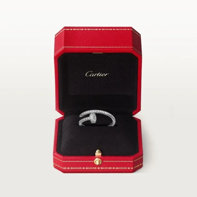 Juste Un Clou-ring – hvitt gull, diamanter – Cartier
