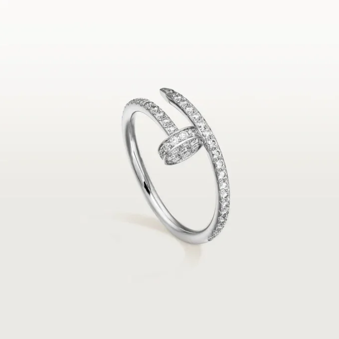 Juste Un Clou-ring – hvitt gull, diamanter – Cartier