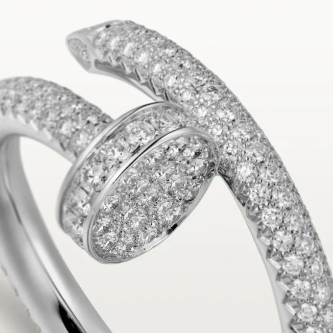 Juste Un Clou-ring – hvitt gull, diamanter – Cartier
