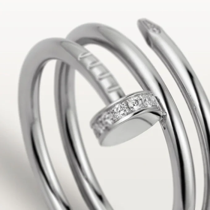 Juste Un Clou-ring – hvitt gull, diamanter – Cartier