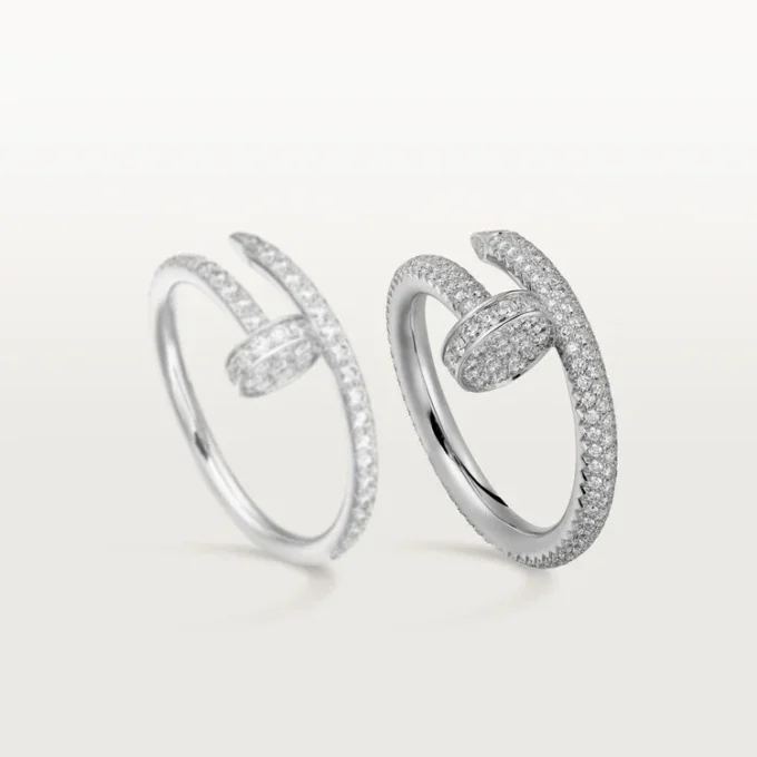 Juste Un Clou-ring – hvitt gull, diamanter – Cartier