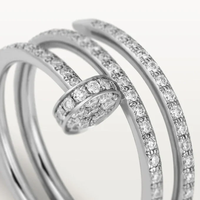 Juste Un Clou-ring – hvitt gull, diamanter – Cartier
