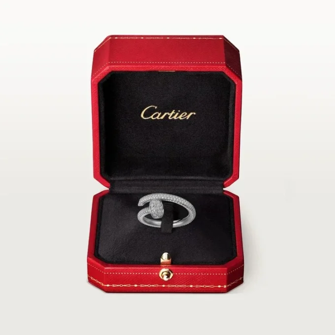 Juste Un Clou-ring – hvitt gull, diamanter – Cartier