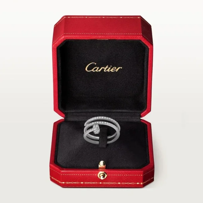 Juste Un Clou-ring – hvitt gull, diamanter – Cartier