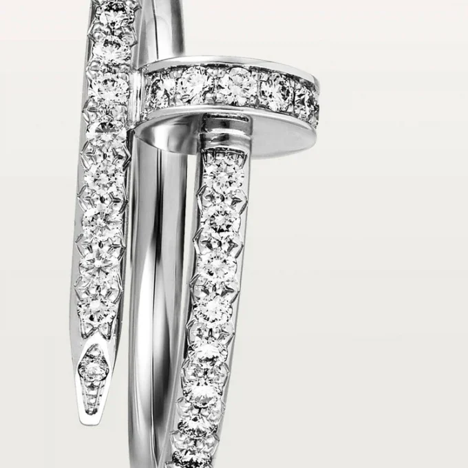 Juste Un Clou-ring – hvitt gull, diamanter – Cartier
