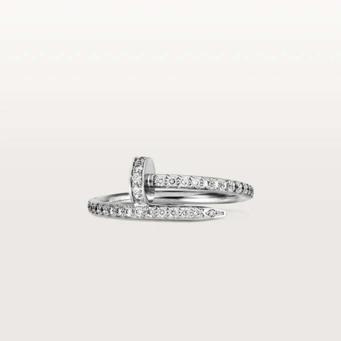 Juste Un Clou-ring – hvitt gull, diamanter – Cartier