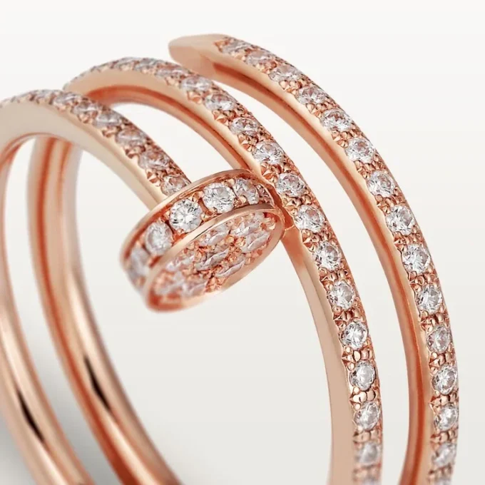 Juste Un Clou-ring – rosa gull, diamanter – Cartier