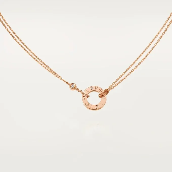Kjærlighetshalskjede, 2 diamanter – Rosegull, Diamanter – Cartier