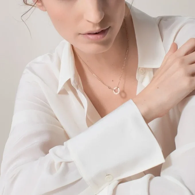 Kjærlighetshalskjede, 2 diamanter – Rosegull, Diamanter – Cartier