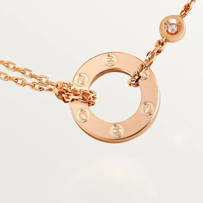 Kjærlighetshalskjede, 2 diamanter – Rosegull, Diamanter – Cartier