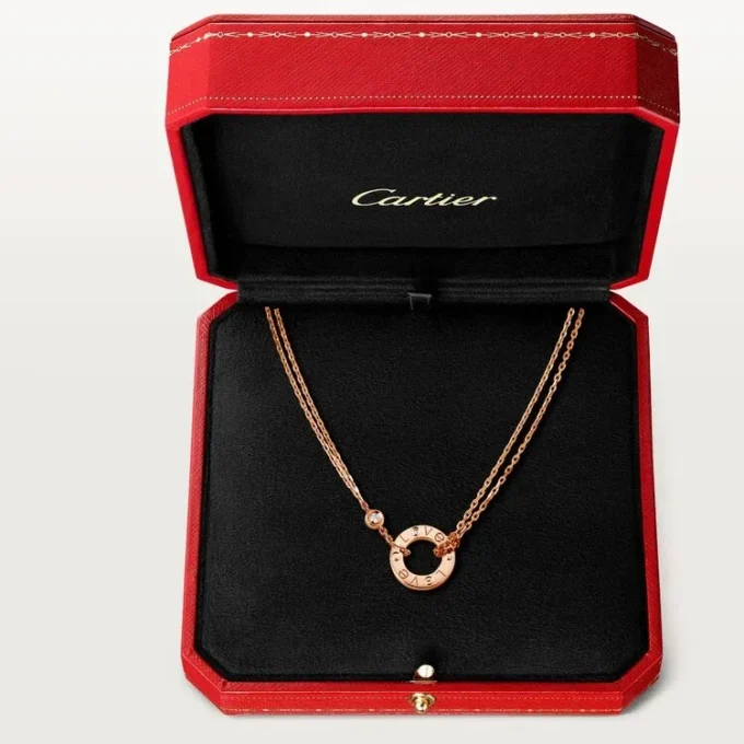 Kjærlighetshalskjede, 2 diamanter – Rosegull, Diamanter – Cartier