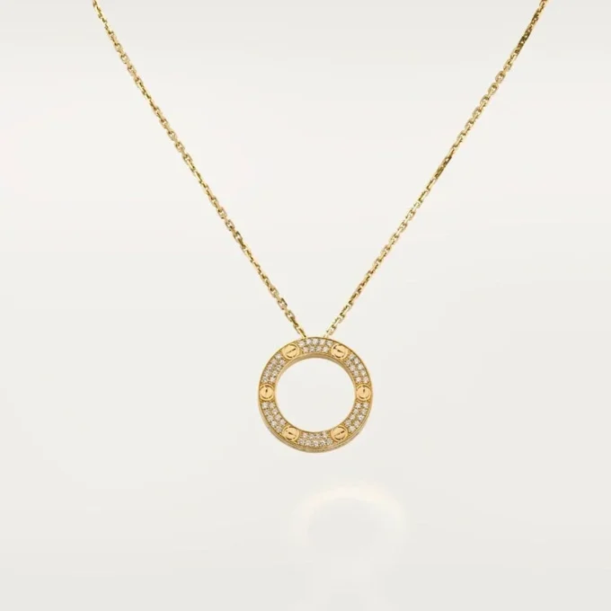 Kjærlighetskjede, diamantbelagt – gult gull, diamanter – Cartier