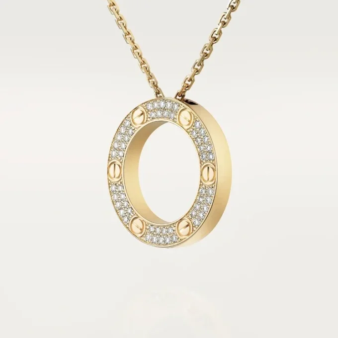 Kjærlighetskjede, diamantbelagt – gult gull, diamanter – Cartier