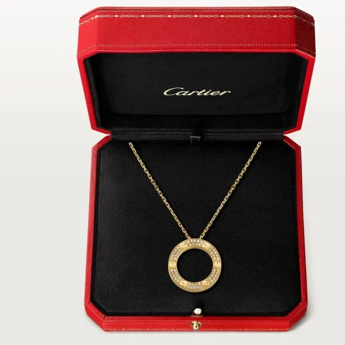 Kjærlighetskjede, diamantbelagt – gult gull, diamanter – Cartier