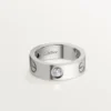 Kjærlighetsring, 3 diamanter – hvitt gull, diamanter – Cartier