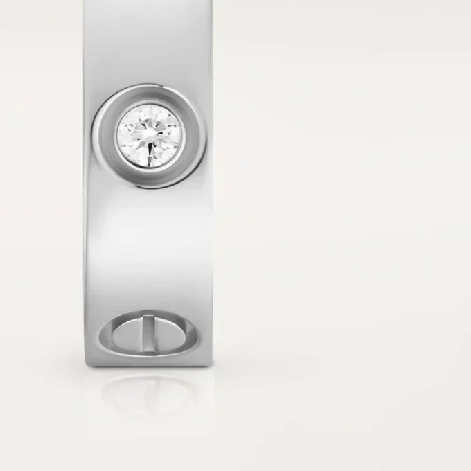 Kjærlighetsring, 3 diamanter – hvitt gull, diamanter – Cartier