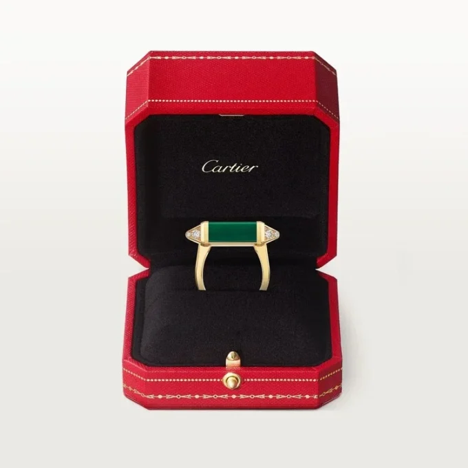 Les Berlingots De Cartier-ring, delvis pavé