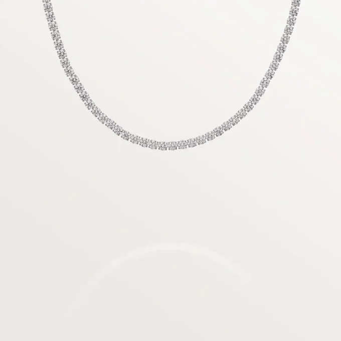 Lignes Essentielles-halskjede, briljantslipte diamanter