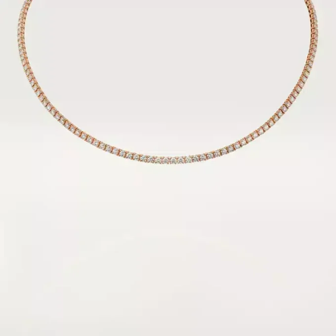 Lignes Essentielles-halskjede, briljantslipte diamanter