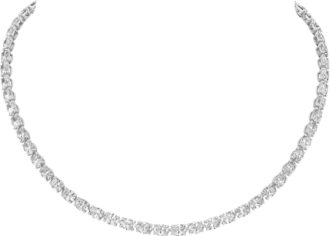 Lignes Essentielles halskjede, ovalslipte diamanter