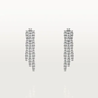 Lignes Essentielles øreringer, briljantslipte diamanter