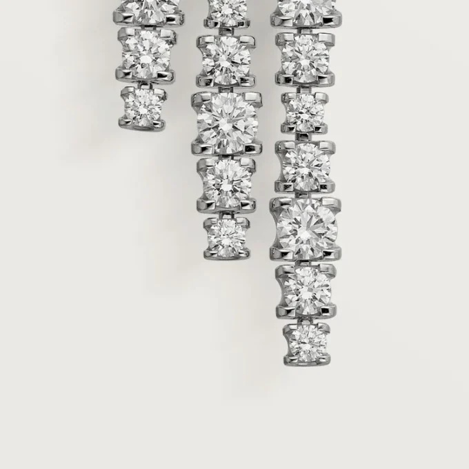 Lignes Essentielles øreringer, briljantslipte diamanter
