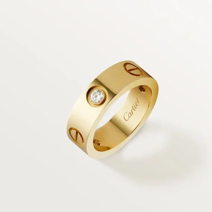 Love 3 diamantring – gult gull, klassisk modell | Cartier Us