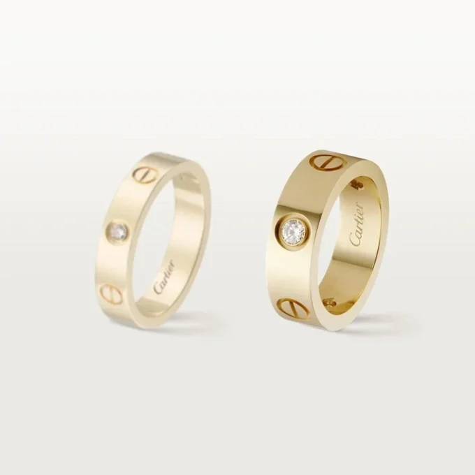 Love 3 diamantring – gult gull, klassisk modell | Cartier Us