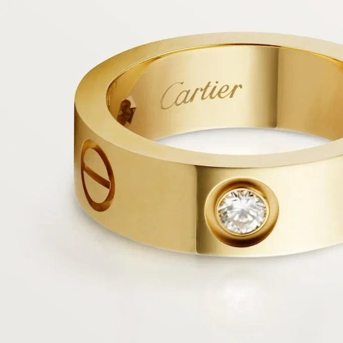 Love 3 diamantring – gult gull, klassisk modell | Cartier Us