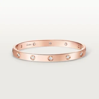 Love-armbånd, klassisk modell, 10 diamanter