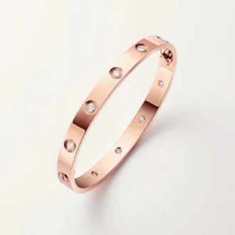 Love-armbånd, klassisk modell, 10 diamanter