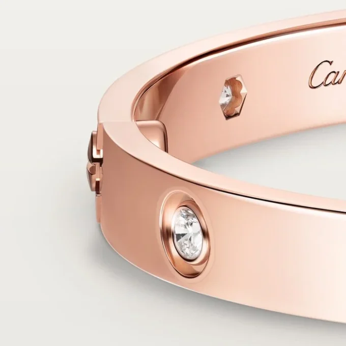 Love-armbånd, klassisk modell, 10 diamanter