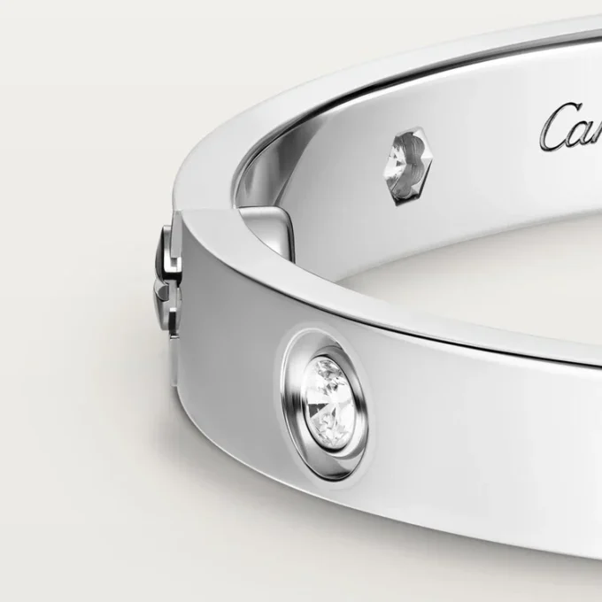 Love-armbånd, klassisk modell, 10 diamanter