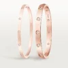 Love-armbånd, klassisk modell, 10 diamanter