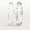 Love-armbånd, klassisk modell, 10 diamanter