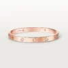 Love-armbånd, klassisk modell, børstet, 4 diamanter