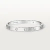 Love-armbånd, klassisk modell, børstet, 4 diamanter