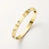 Love-armbånd, klassisk modell, børstet, 4 diamanter