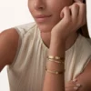 Love-armbånd, klassisk modell, børstet, 4 diamanter