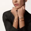 Love-armbånd, klassisk modell, børstet, 4 diamanter