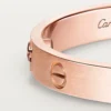 Love-armbånd, klassisk modell, børstet, 4 diamanter