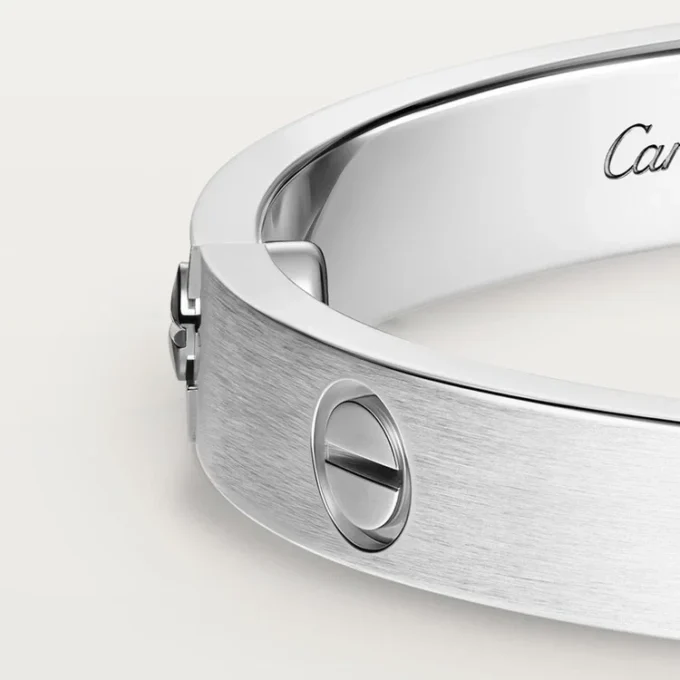 Love-armbånd, klassisk modell, børstet, 4 diamanter