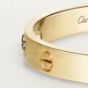 Love-armbånd, klassisk modell, børstet, 4 diamanter