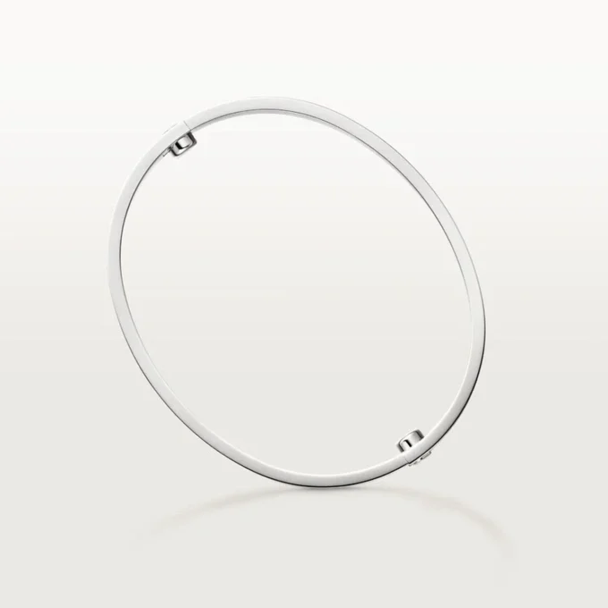 Love-armbånd, klassisk modell, børstet, 4 diamanter