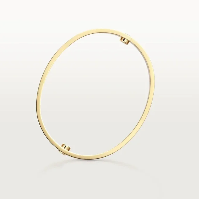 Love-armbånd, klassisk modell, børstet, 4 diamanter